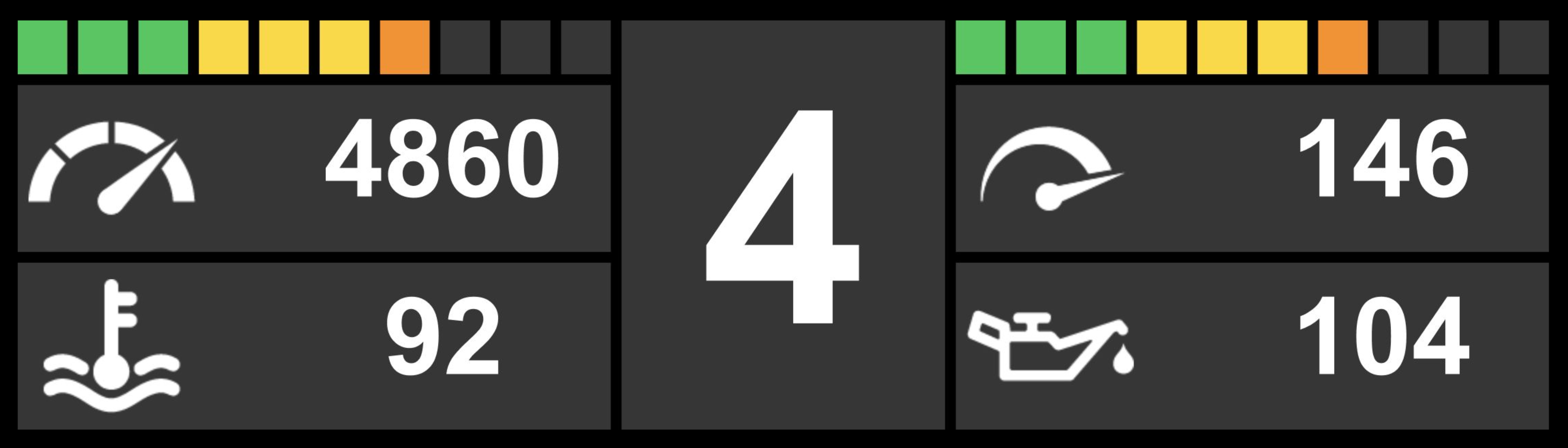 DSP LCD Quad plus Gear display template