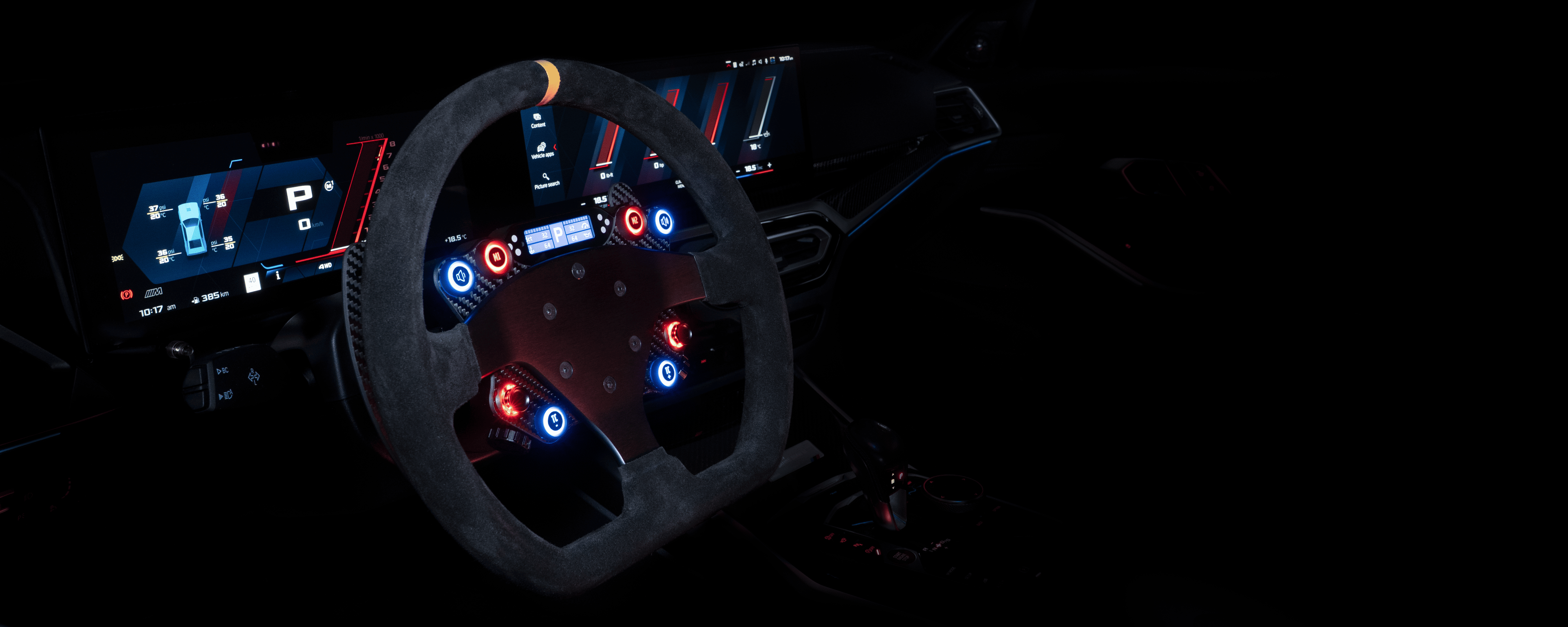 Vandal DSP Toyota GR Supra A90 motorsport display steering wheel